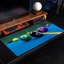 당구다이 미니당구대 접이식 탁구 패턴 인쇄 게임 마우스 패드 대형 테이블 패드 미끄럼 방지 고무 베이스 노트북 테이블 패드 XXL 당구 블랙 8, BG-499+300x600x2mm