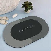 슈퍼 흡수성 바닥 매트 빠른 건조 욕실 카펫 주방 오일 방지 나파 스킨 목욕 매트 현대 단순 미끄럼 방지 바닥 매트, 60cmx90cm, 라운드 04