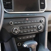 JS automotive 기아 올뉴스포티지QL 차량전용 센터페시아 공조기 오디오 패널 카본 튜닝몰딩, 실버카본