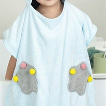 [이거찜] 아이들 이거 없으면 물놀이 안가요 키즈 비치 후드가운/물놀이 수건/물놀이 가운, 키즈비치가운 그레이