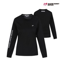 마스터바니에디션 골프 masterbunnyedition여성 블록 로고 긴팔 티셔츠 M421A3TR068_BK, 002, BK