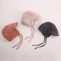 유아겨울 군밤모자 방한 스토브 코듀로이 밍크 파일럿모자