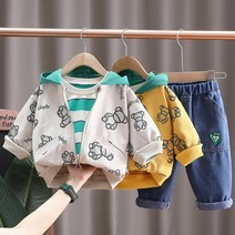 루라줌) 아기 유아 아동 키즈 돌아기 두돌 3살 4살 6개월 봄 가을 간절기 귀돌이 후드집업 잠바 맨투맨 레고베어 단가라 청바지 쓰리피스 바지 상하복세트 어린이집 등원룩 아기옷선물