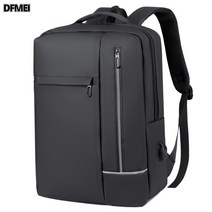DFMEI 남성용 대용량 백팩 충전 USB 비즈니스 노트북 가방 캐주얼 백팩