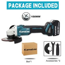 무선그라인더 충전그라인더 탁상 전기그라인더Kamolee-무선 앵글 그라인더 125MM/100MM 18500RPM 브러시, 01 100MM No Battery_04 AU