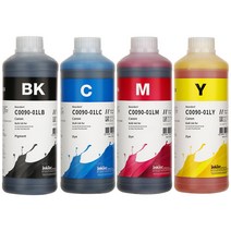 잉크테크 캐논 정품 무한 호환 리필 잉크 GI-90 GI-990 G1910 G2910 G2960 G3900 G3910 G3960 G4900 G5090 G6090 G7090, 1000ml, 4색 1세트