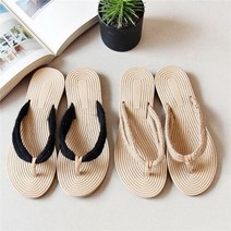 여성 내추럴한 소재 플립플랍 여름 쪼리슬리퍼 2색