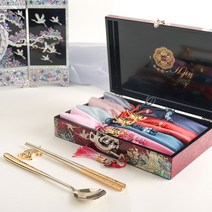 나전칠기 백수백복 진공 티타늄금수저(홈세트)