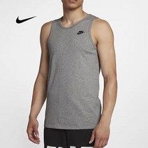 나이키 자수로고 그레이나시 탱크슬리브 민소매 티셔츠