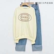 코인코즈 라운드넥 루즈핏 파리스 데일리 티셔츠 (IY2WEC080)
