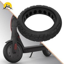 퀵보드 킥보드 성인 전기 전동 샤오미 Mijia M365 스쿠터 방폭 타이어 비 공압 휠 댐핑 고무 용 8.5 인치 솔리드, 검은색