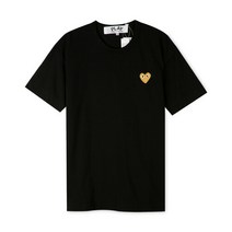 꼼데가르송 남성 골드와펜 블랙 반팔티 AZ T216 051 1