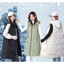 여성 패딩 조끼 롱 후드 베스트 데일리 오피스 모임 하객룩 여행룩 캠퍼스룩