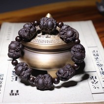 벼락맞은 복숭아 나무 비휴 팔찌 장사운 매매운 재물운 염주 악령 퇴치 부정풀이, 단일사이즈, 비휴팔찌