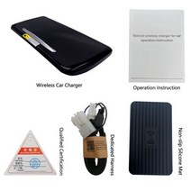 자동차 Q 무선 충전기 BMW 5 시리즈 F10 F18 2011 2017 15W 빠른 충전 핸드폰 중앙 Co 액세서리, Black