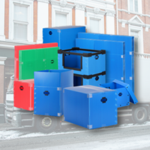 PP 단프라 이사박스 대형 중형 소형 이삿짐 회사 서류 우체국 택배용 구입 수납 파란 컬러 리빙박스, 4호 노랑