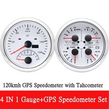 HD 85MM 120 KMH 160 200 GPS 속도계 디지털 타코 4 In 1 오일 압력 수온 볼트 연료 게이지, 03 120kmh Gauge Set WS