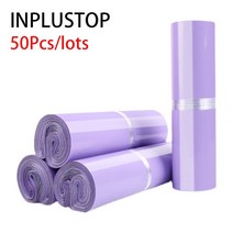 포장 에어팩 에어캡 INPLUSTOP-커스텀 로고 폴리 메일 링 라이트 퍼플 셀프 씰 의류 봉투 택배 운송 백 PE 포장 백, 45x60cm 50pcs