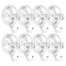 와이비비 초강력 흡착식 후크, 8개, 투명