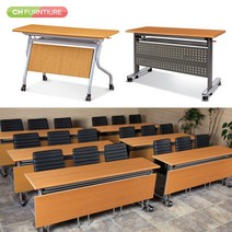 CH가구 사무실연수행사강의실회의용접이식식당포밍 테이블 회의실, Y형 테이블(가림판별도)-월넛 1200(D)x450(w)x750(H)