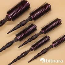 [빗나라 정품] 열판 돈모브러쉬 열전도율 UP 롤빗 헤어 볼륨 브러쉬 6종, 3호 돈모 롤브러쉬(지름 4.3cm)