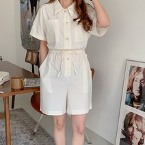 겟잇미 프모아 와이드 박시 데일리 면 점프수트