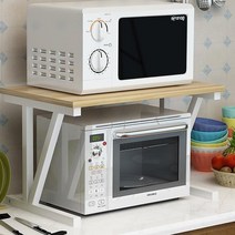 2단 전자레인지 선반대 우드 원목 심플 방수 받침대 거치대 렌지대 수납, ZRS ㅣ 우드화이트
