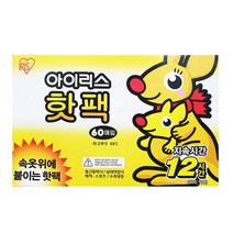 [코스트코] 아이리스 의류 부착용 핫팩 40g x 60개 / 뜨끈뜨끈후끈후끈 /지속시간12시간 최고온도 63도/고급 원단/부드러운 촉감/쉽게터지지않음, 2개