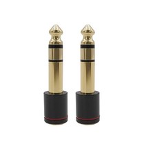 헤드폰앰프 1Pcs 잭 6.35mm 수 플러그-3.5mm 암 커넥터 헤드폰 앰프 오디오 어댑터 마이크 AUX 3.5mm TRS, 한개옵션0