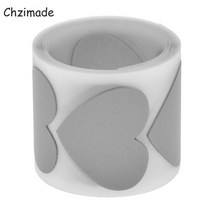 DIY 공예용품 장식품 폼폼 리본 Chzimade-1M x 3cm 벌집 하트 스타 반사 테이프 스티커 의류용 철 가방, 06 6