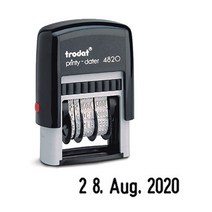 트로닷 4820 영문일부인 영문 날짜 스탬프 trodat printy-dater 4820, 블랙