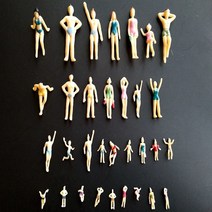 건축모형 재료 제작 미니어처 수영 사람들 그림 스케일 모래 테이블 레이아웃 해변 풍경 위한 집 풍경, 50스케일 35mm