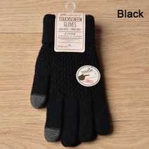 니트 장갑 겨울 따뜻한 두꺼운 터치 스크린 모피 장갑 휴대 전화 태블릿 패드에 대한 단단한 장갑 여성용 캐시미어 양모 장갑