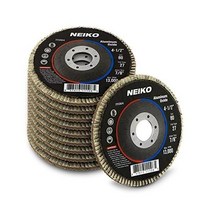 NEIKO 11108A 10팩 앵글 그라인더용 산화알루미늄 플랩 디스크 4-1/2 80 그, AO, Type 27, 80 Grit