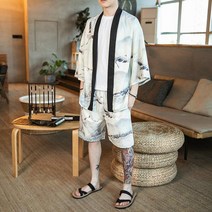 남성 복고 세트 어른 생활 한복 빅사이즈 개량 계량 전통 근무복 법복 절복 마사지 식당 카페 작업복