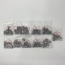 피싱템 친환경 주물 구멍추 낚시추 쇠추 봉돌 원투낚시, 1팩