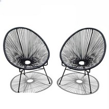 아카풀코 펜션 에그 카페 테라스의자 야외 체어, 철제 계란 의자 (연두)