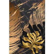 웅장한 그림 인테리어황금 잎 식물 그림 홈 장식 북유럽 캔버스 회화 벽 예술 마블링 및, 40x60cm 16x24인치, g