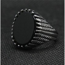 옥반지 혼주반지 가락지 최신 패션 블랙 스톤 남성 반지 316L 스테인레스 스틸 멋진