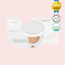 블랑디바 글림커버리지 쿠션 세트 2개, 21호 엘로우 본품+리필 (세트) 2개