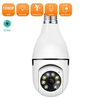 CCTV 1080p전구ptz 카메라360 회전 풀 컬러야간 투시경 무선와이파이 icsee 스마트 보안e27 인터페이스, 카메라만