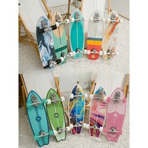 스케이트보드 서핑보드 페달프리 빅피쉬 브러쉬, 색상(B7스프링브릿지)27인치-컬러풀