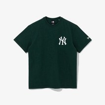 [AK PLAZA] [뉴에라][공용]MLB 헤비 코튼 뉴욕 양키스 티셔츠 다크 그린 (13086577)