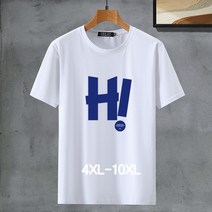 쥬엔리치 4XL~10XL 남자 빅사이즈 반팔 티셔츠 순면 여름 티 라운드넥 캐쥬얼 남성 루즈핏