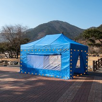 프리미엄 캐노피 천막 2X2 3X2 3X3 벽면 바람막이 창문 가림막 벽면가방 포함, P창문모기장4벽면 3X3:그린