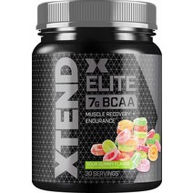 Scivation Xtend 엑스텐드 Elite BCAA 파우더 사워 젤리 아미노산 무설탕 음료 남성 여성용 7g 30회 분량 180255, 30인분(1팩) -선택하신 용량이 사진보다 우선합니다., Sour Gummy
