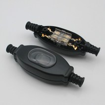 방수 인라인 스위치 코드 1 개 라운드 와이어 실버 접촉 더블 컷 더스트 3A 250V, 02 7mm
