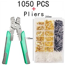 전동압착기 세트 공구 충전식 펜치 자동 유압 박스형 압착 단자 전기 커넥터 U/O 모양 접합 종단 2.8/4.8/6.3mm 와이어 케이블, [04] 180 PCS  silver