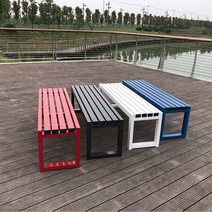 공원 벤치 의자 정원 운동장 야외용 학교 휴게소 병원, 아연도금강관부식방지목재 2m