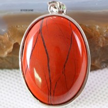 천연 원석 탄생석 힐링 1pcs 석 타원형 택시 카보 숑 비드 레드 재스퍼 펜던트 목걸이 k679